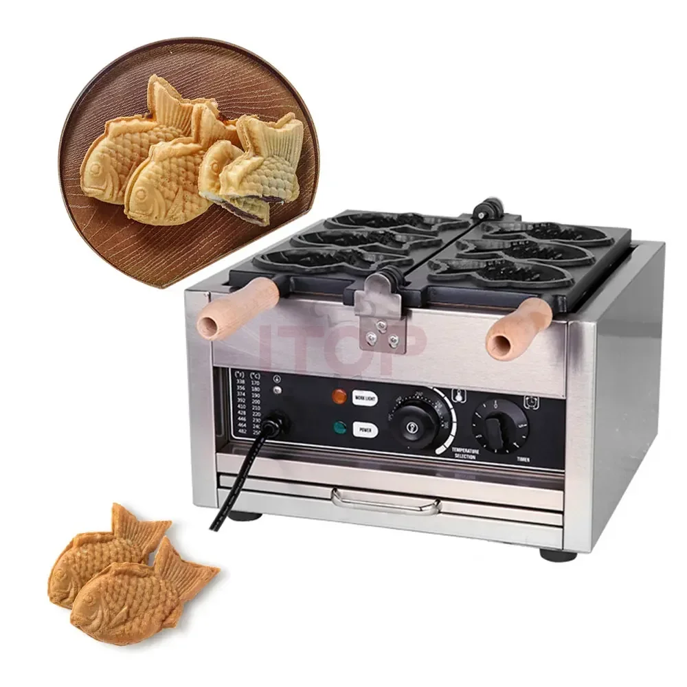 Korean Food Snacks - Mesin Pembuat Taiyaki Mulut Terbuka 220/110v,