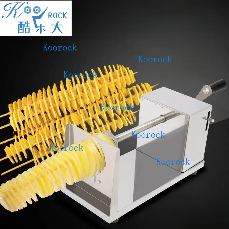 Street Food Snacks - Pemotong Kentang Spiral Manual Profesional dari