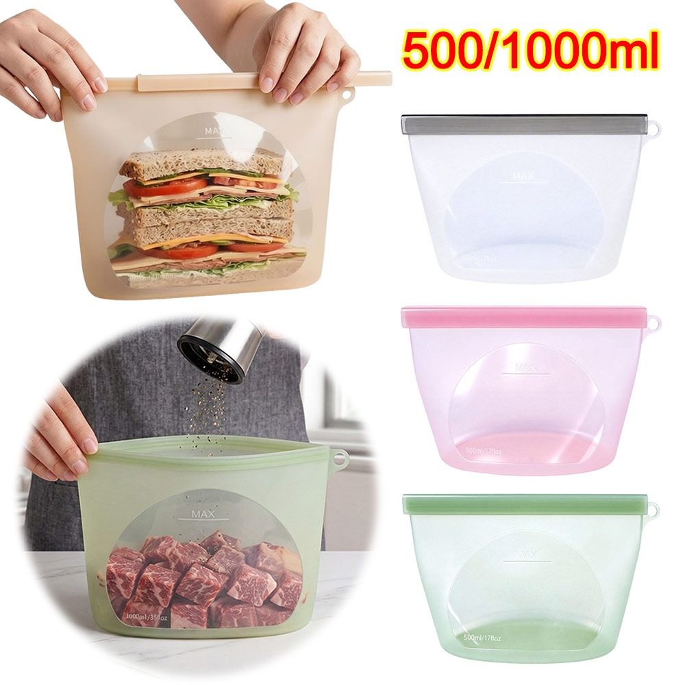 Food Z - Kantong Penyimpanan Makanan Silikon Anti Lembab,