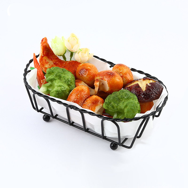 Korean Food Snacks - Keranjang kentang goreng, peralatan makan kelas