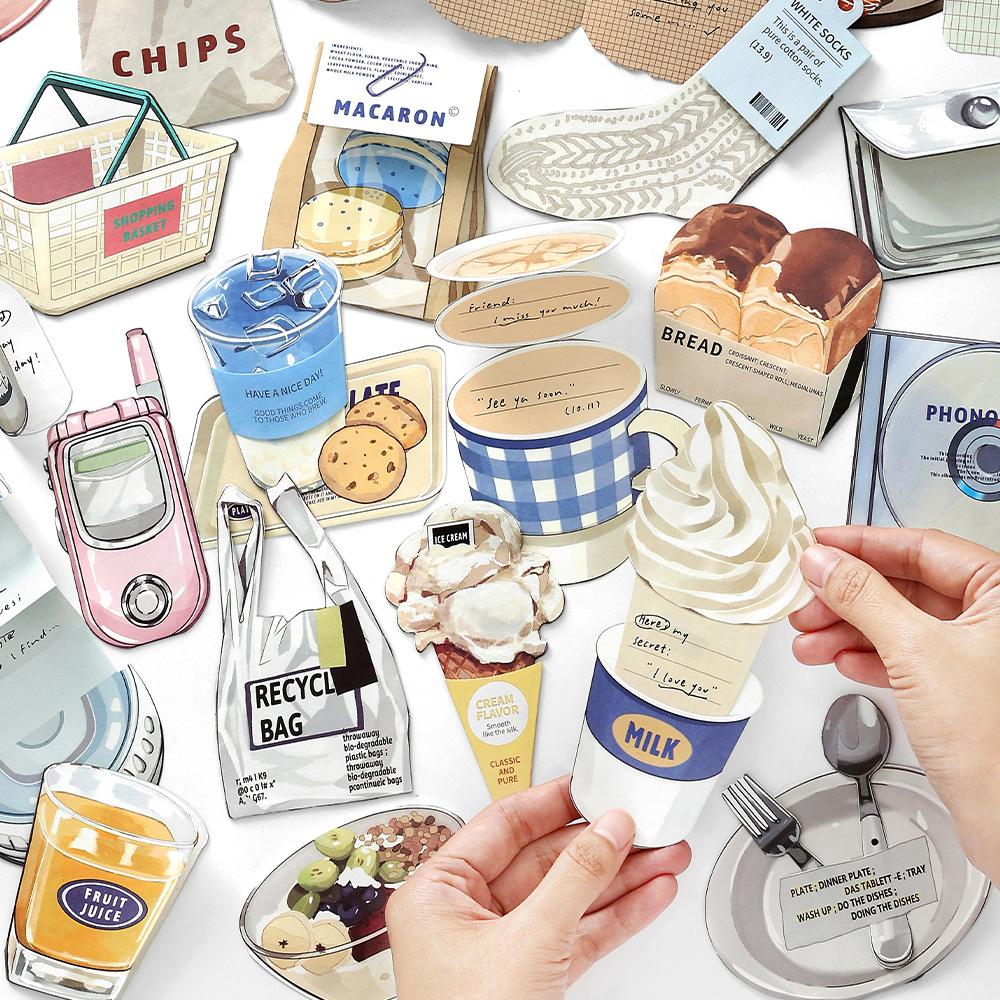 Korean Food Snacks - 15pcs/lot Memo Pad Bahan Kertas era