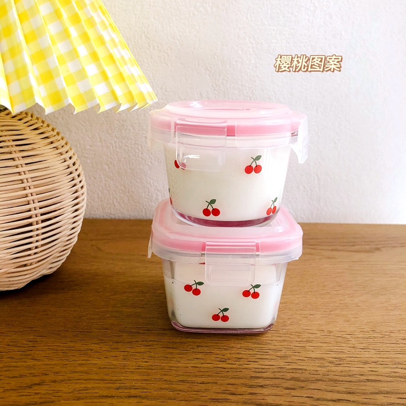 Korean Food Snacks - Kotak segel Mini Cherry Korea portabel,