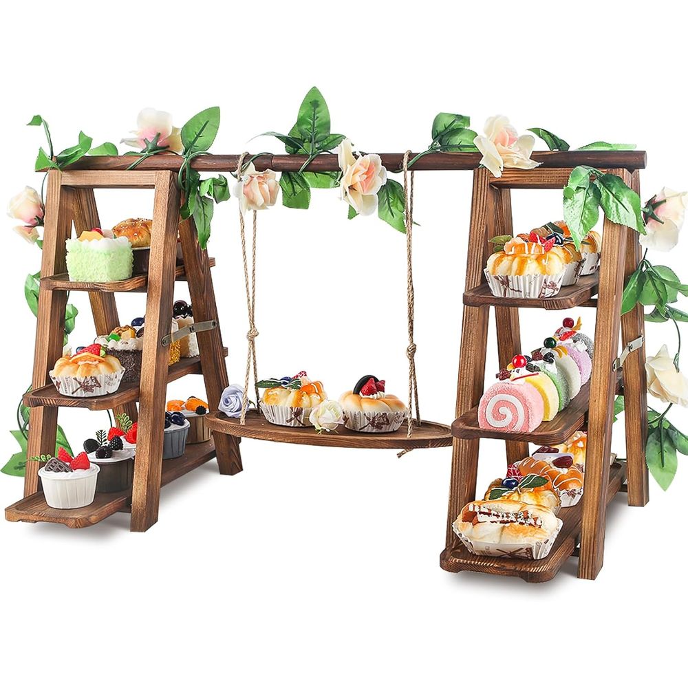 Food Snacks For Party - Rak Kue 3 Tingkat dengan Ayunan,