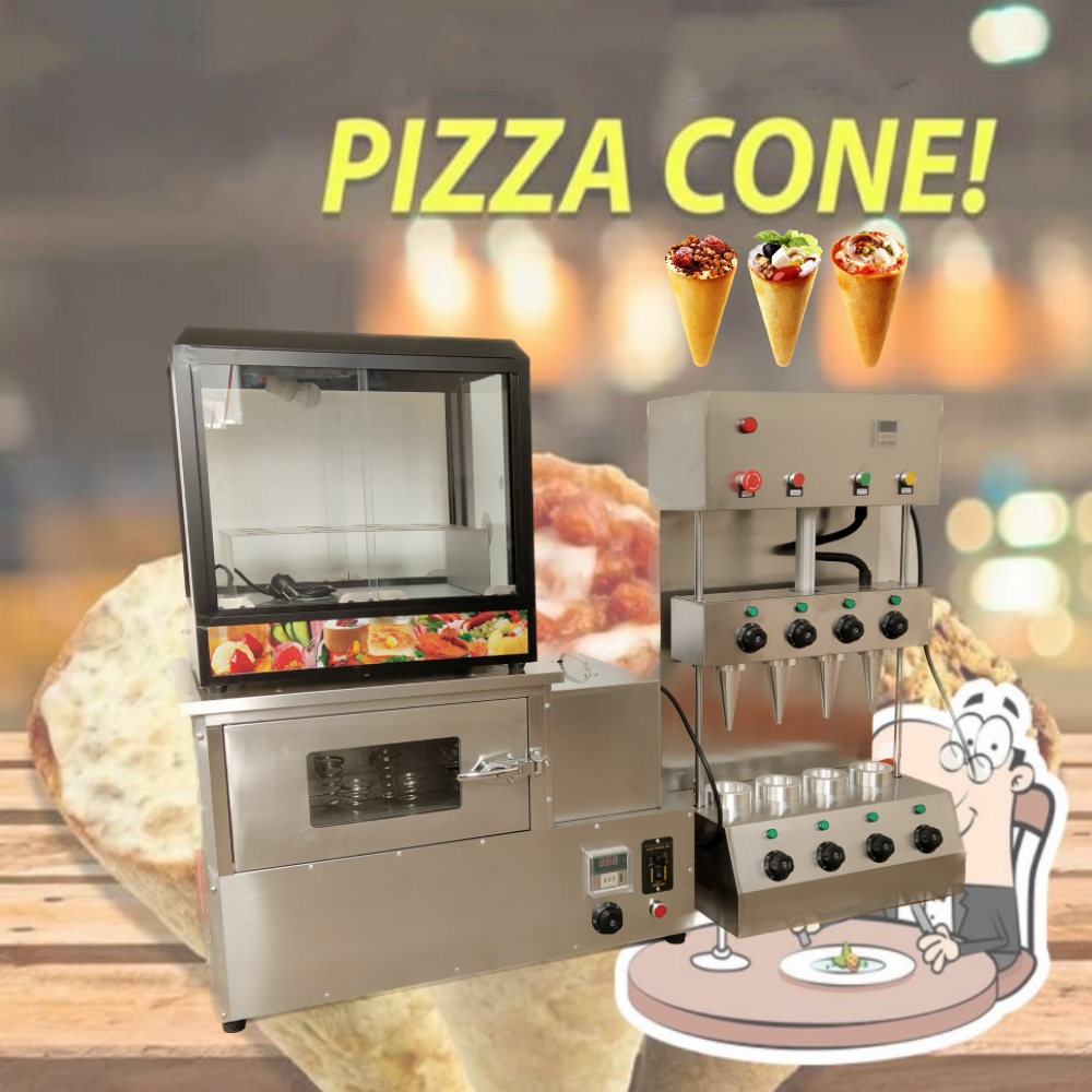 Healthy Snacks Food - Mesin Pembuat Pizza Cone 110V 220V,