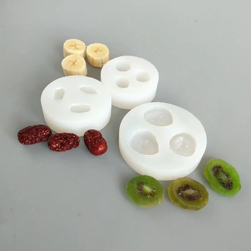 Dried Fruit Mix - Cetakan silikon buah 3d irisan pisang