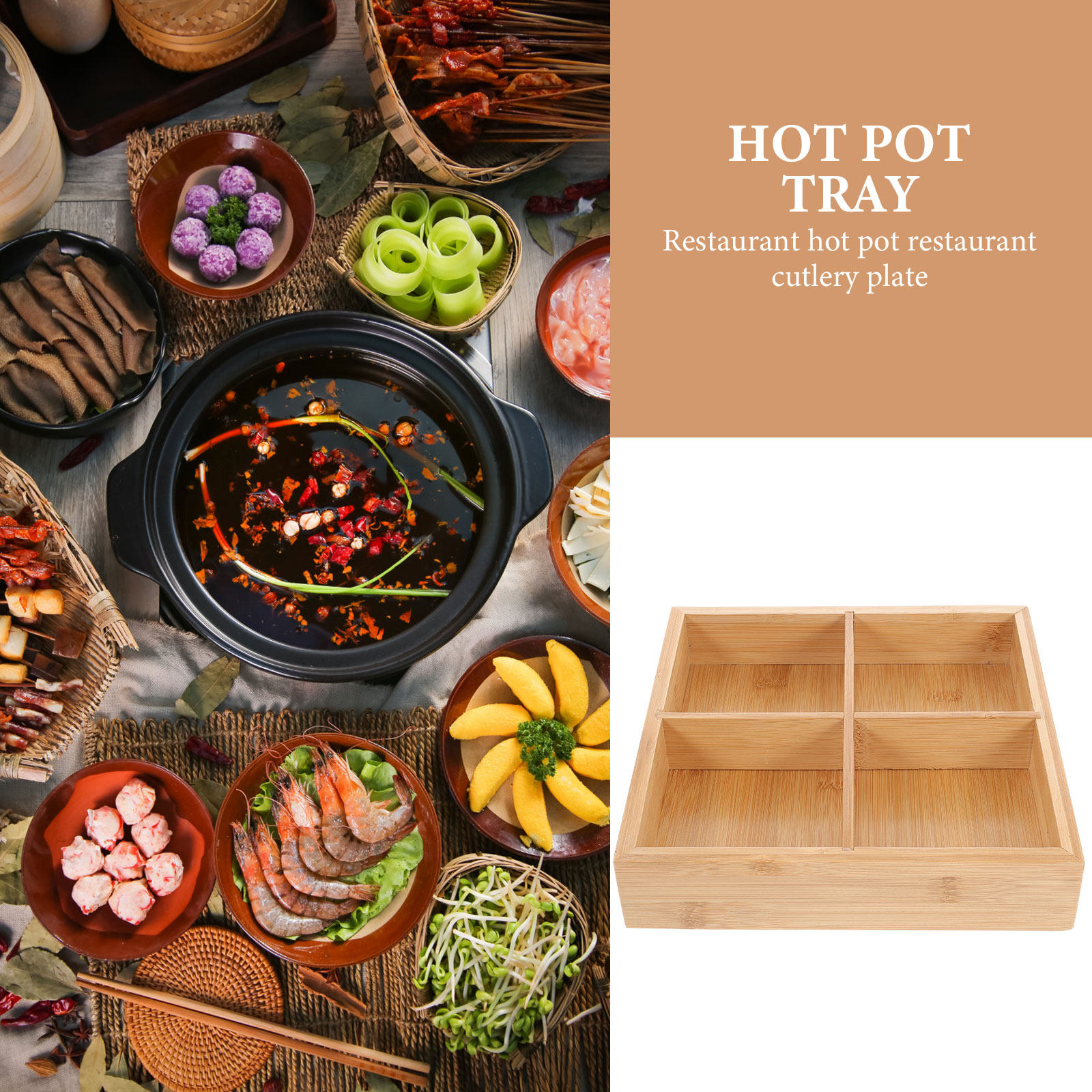 Nampan Sajian Bambu dengan 6 K - Food Snacks For Party ulasan dan harga