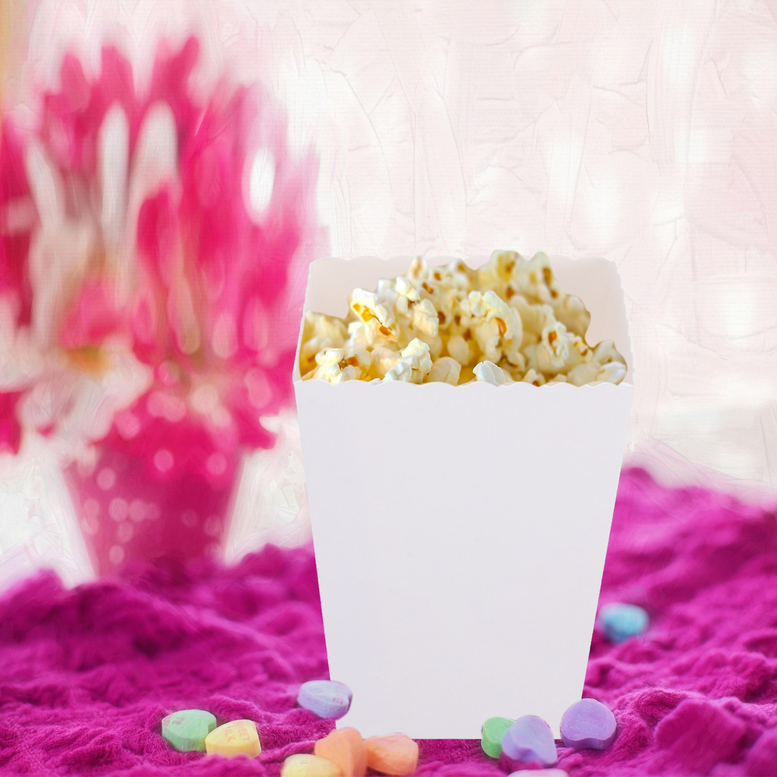 50Pcs Kotak Popcorn Sekali Pak - Food Snacks For Party ulasan dan harga
