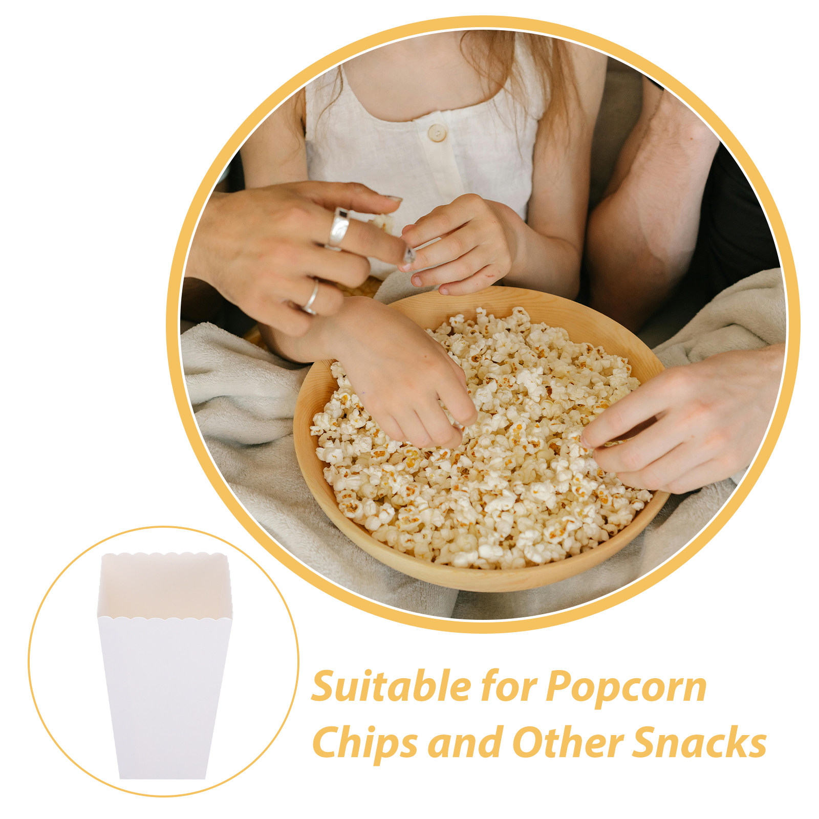 50Pcs Kotak Popcorn Sekali Pak - Food Snacks For Party ulasan dan harga