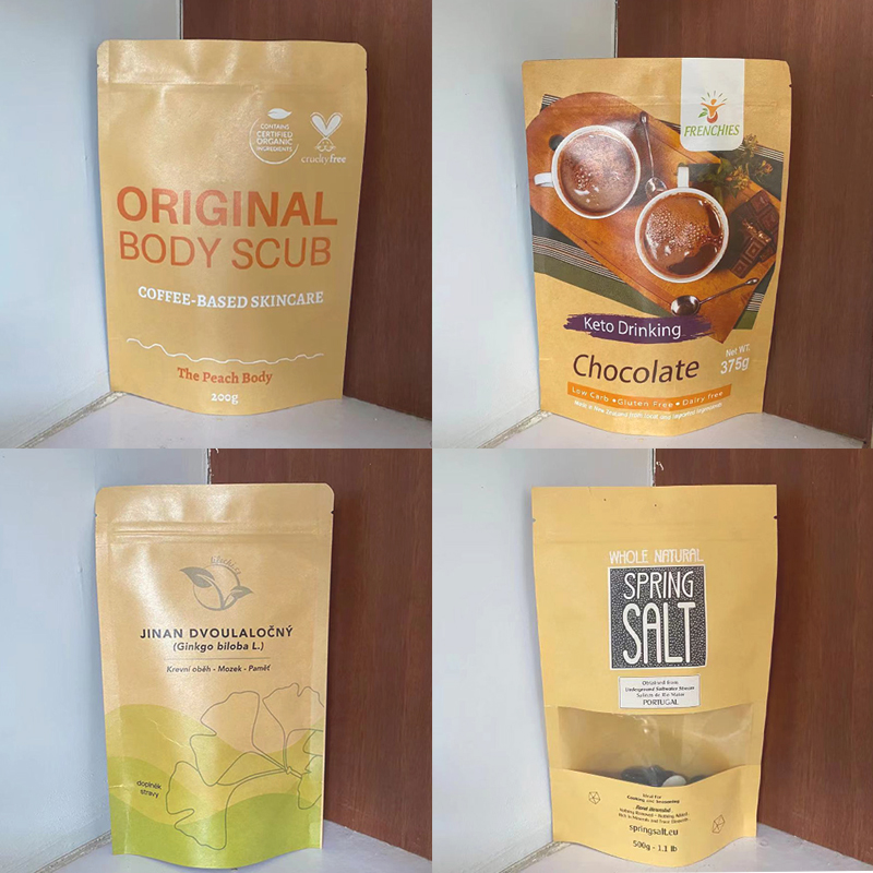 Kemasan Kantong Kertas Kraft C - Food Snacks Logos ulasan dan harga