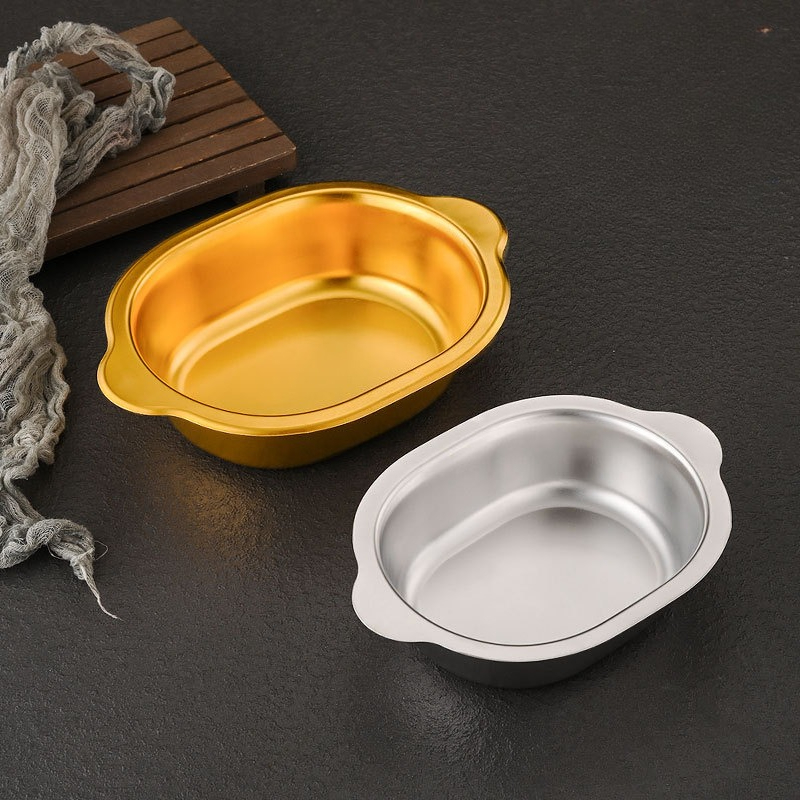 Mangkuk oval baja tahan karat  - Korean Food Snacks ulasan dan harga