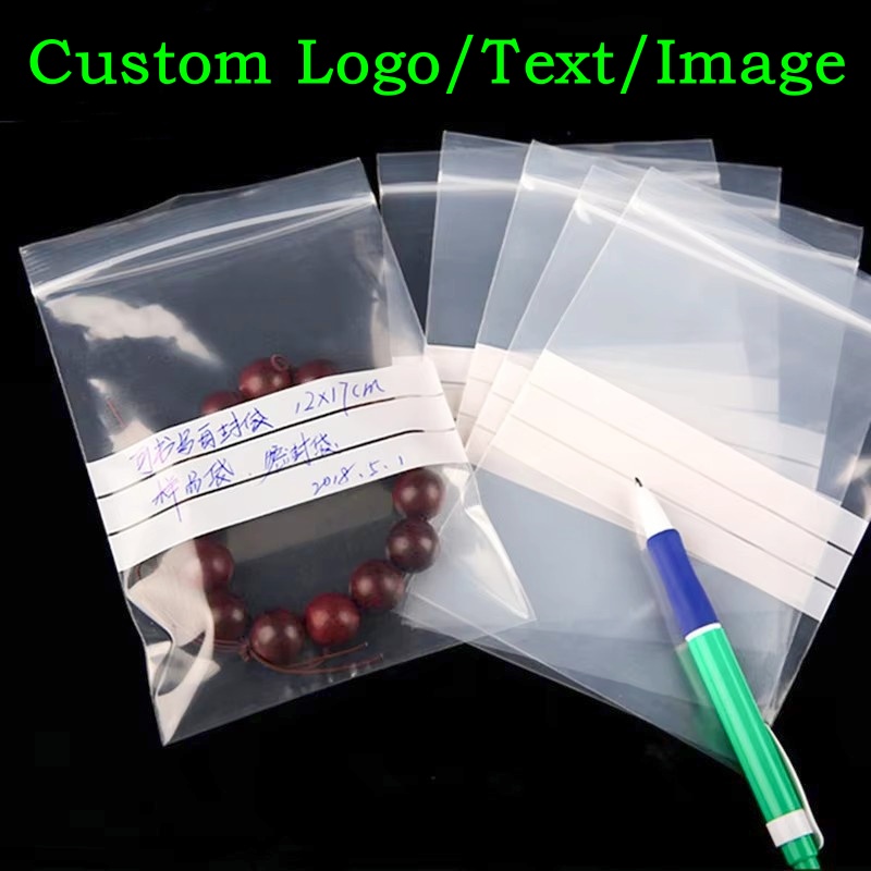 200PCS Kantong Plastik PE Tran - Food Snacks Logos ulasan dan harga