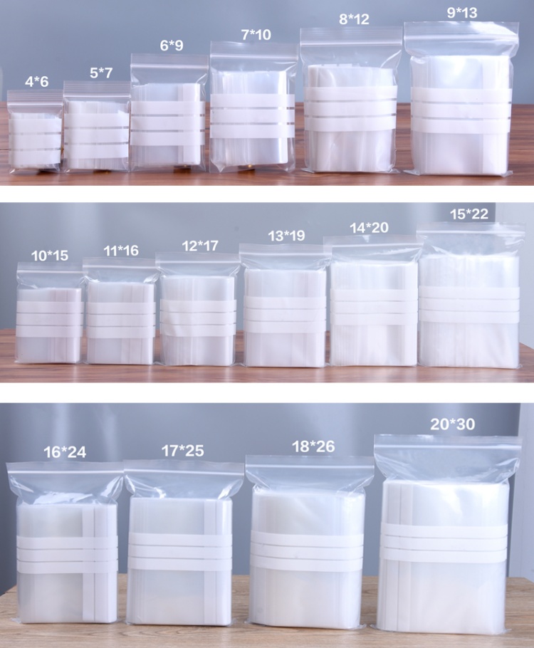 200PCS Kantong Plastik PE Tran - Food Snacks Logos ulasan dan harga