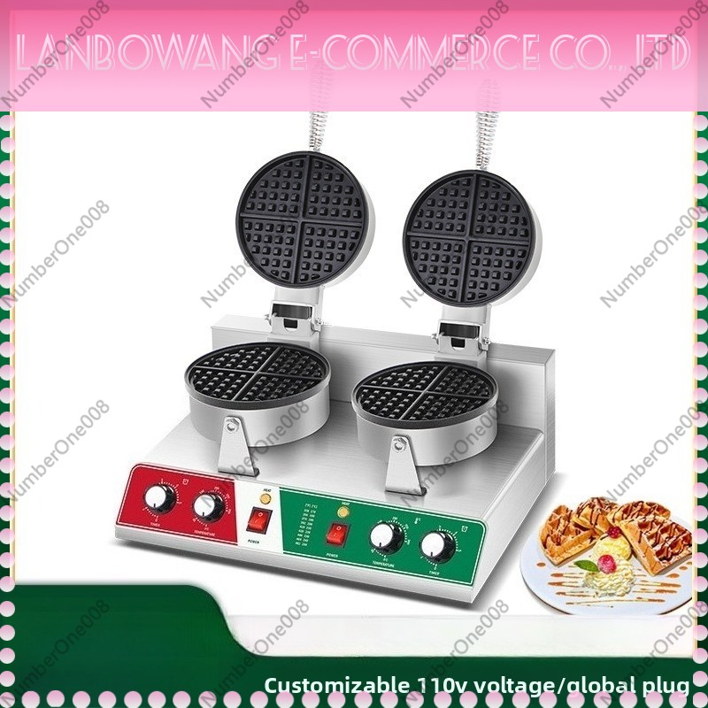Pembuat Waffle Putar Anti Leng - Street Food Snacks ulasan dan harga