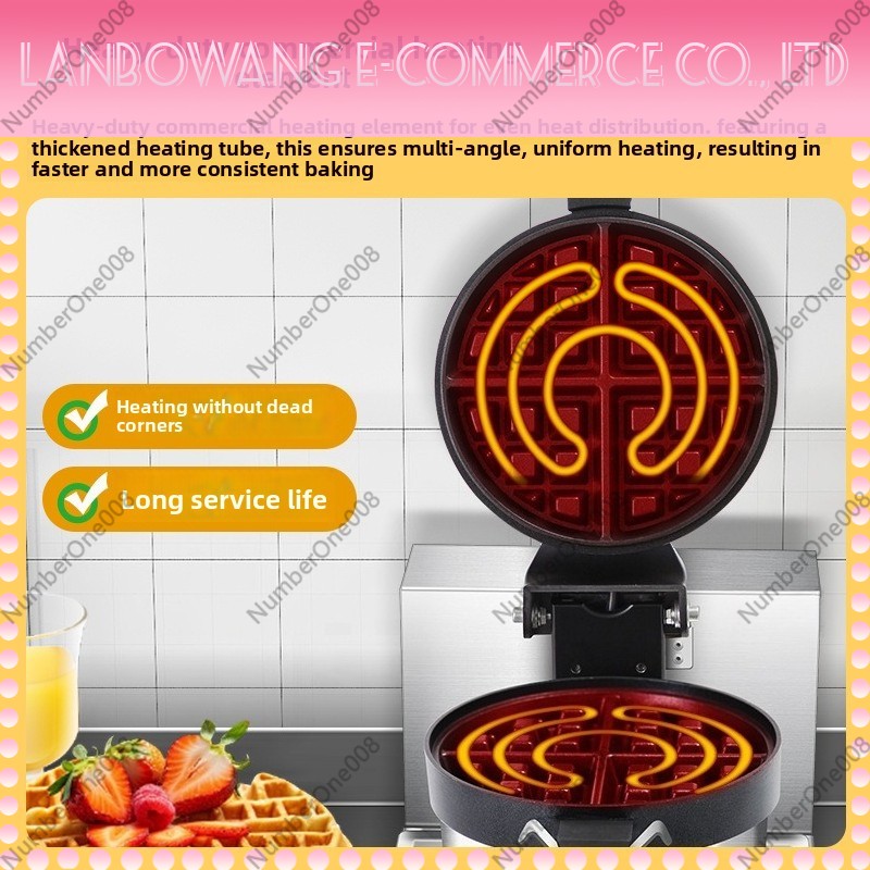 Pembuat Waffle Putar Anti Leng - Street Food Snacks ulasan dan harga