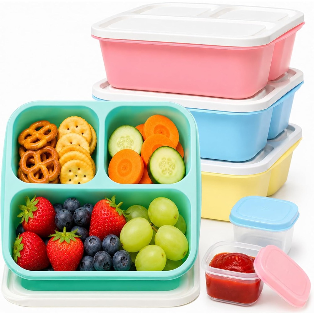 Kotak Bento 3 Kompartemen untu - Healthy Snacks Food ulasan dan harga