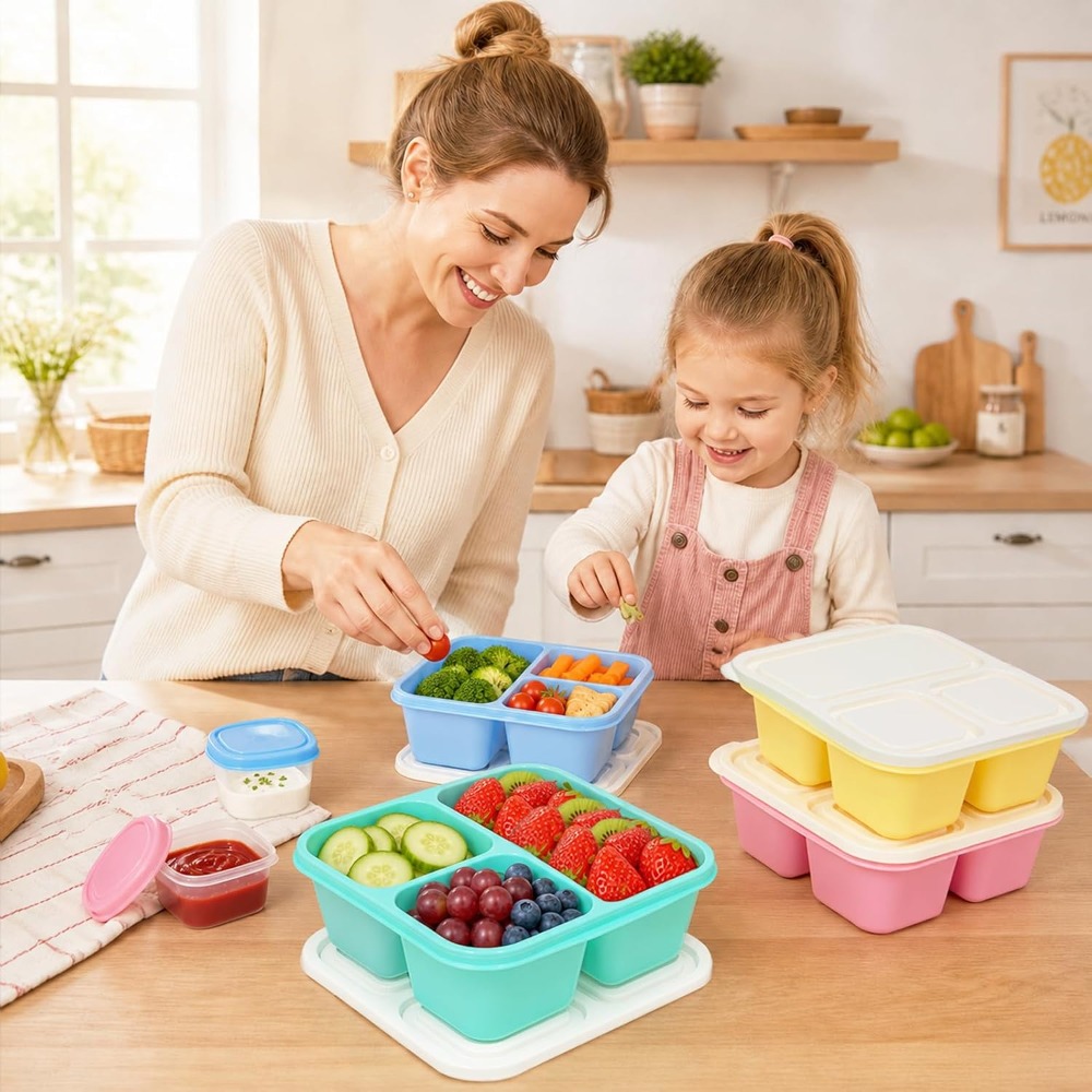 Kotak Bento 3 Kompartemen untu - Healthy Snacks Food ulasan dan harga