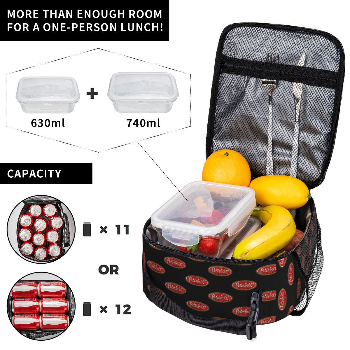 Tas Makan Siang Tahan Air Warn - Food Snacks Logos ulasan dan harga