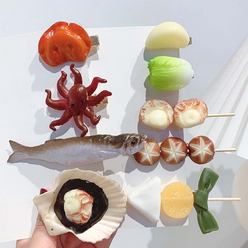 Jepit Rambut Kartun Bentuk Sat - Korean Food Snacks ulasan dan harga