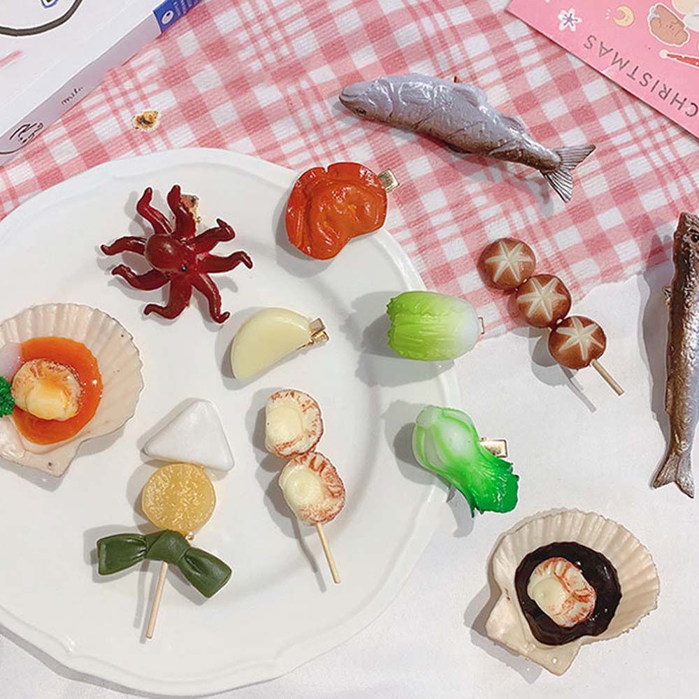 Jepit Rambut Kartun Bentuk Sat - Korean Food Snacks ulasan dan harga